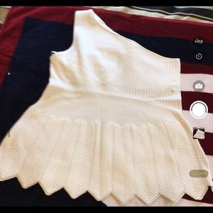 One shoulder peplum top